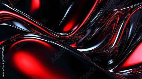 Red gradient background, red dots wave texture background, abstract motion background for technology and digital concept presentation design