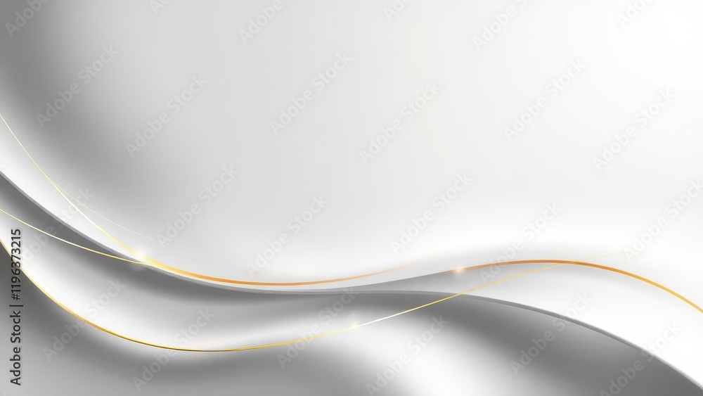 Obraz premium a white and gold background with a curved curve,