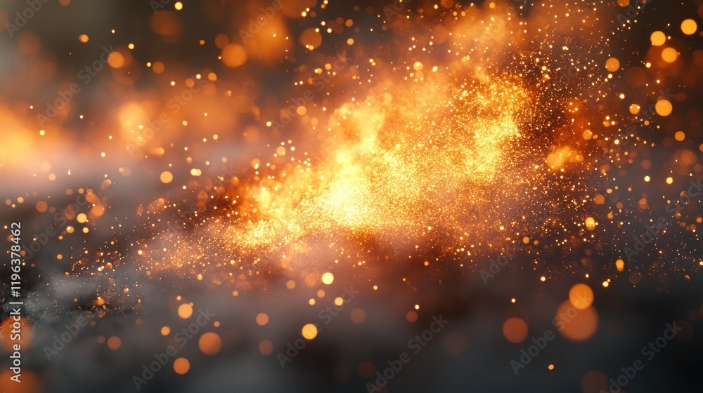 Fiery explosion, dark background, sparks, energy, design Fiery explosion, dark background, sparks, energy, design