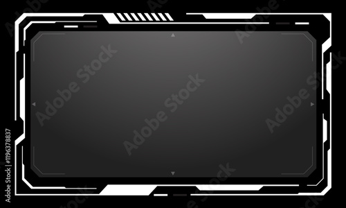 HUD frames white grey user interface elements design modern technology futuristic control panel screen digital hologram window gaming menu touching cyber monitor set on black background vector