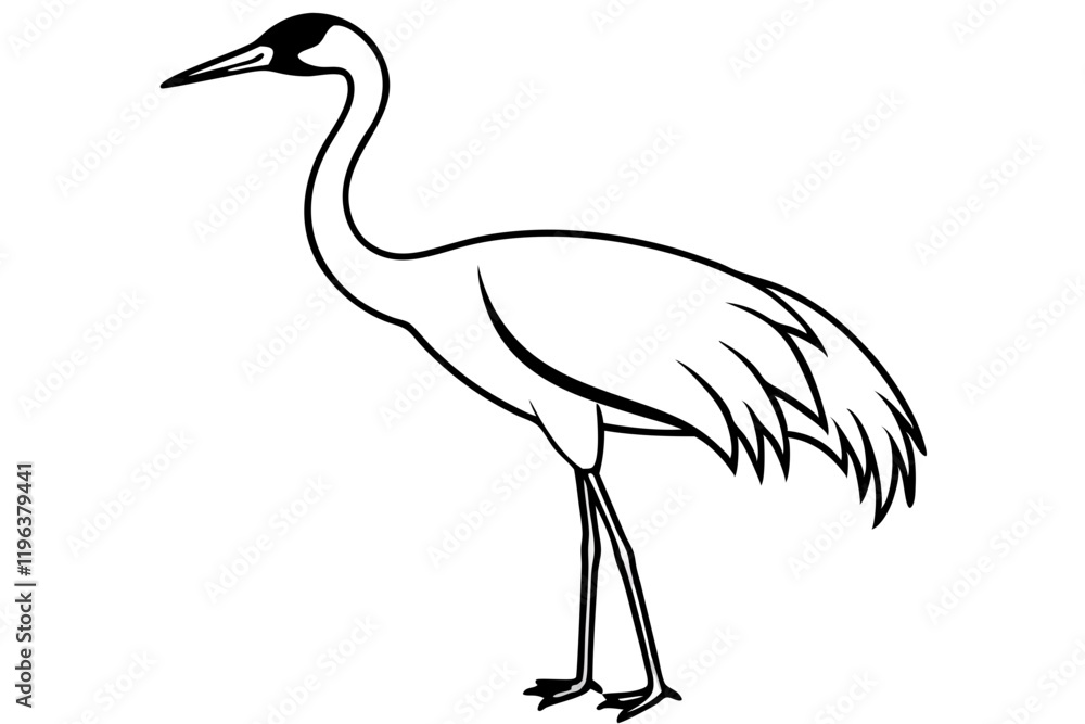 Obraz premium Elegant Crane Outline
