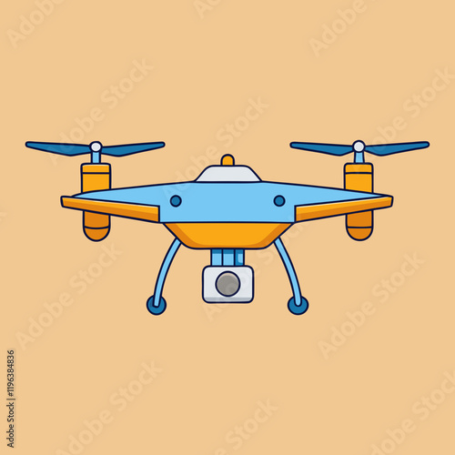 vector illustration of drone