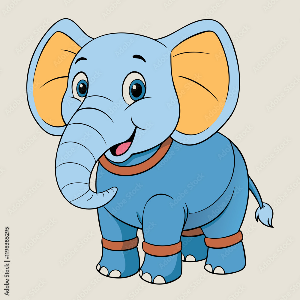 Obraz premium funny elephant cartoon