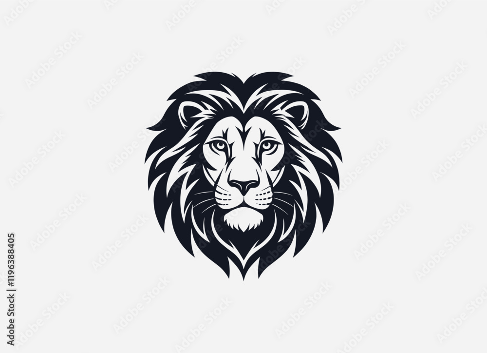 Download a high-quality lion front face vector in clean black color. This minimalist design features sharp lines and striking details, perfect for graphic projects, logos, and more. Download a high-quality lion front face vector in clean black color. This minimalist design features sharp lines and striking details, perfect for graphic projects, logos, and more.