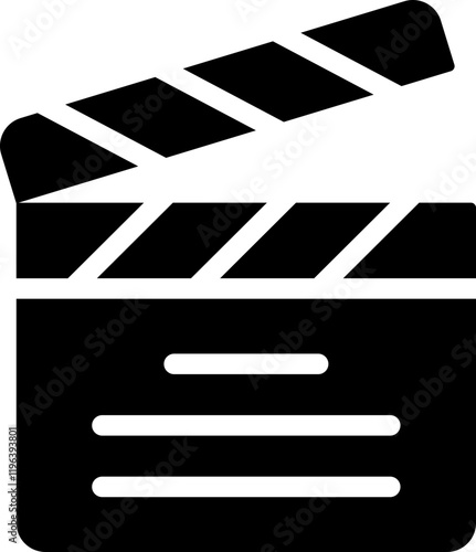 Clapperboard Glyph Icon