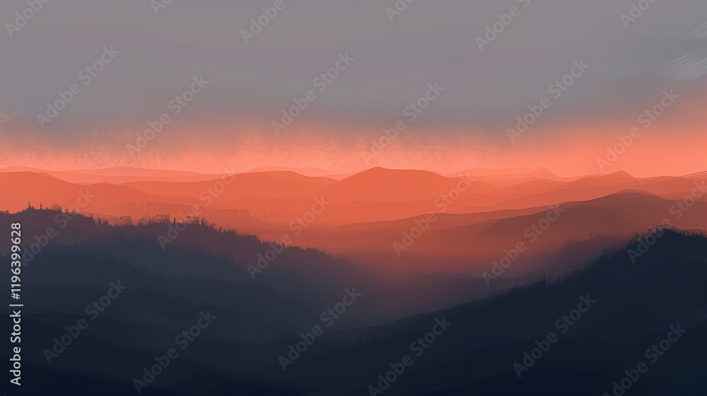 Fototapeta premium sunrise in the mountains