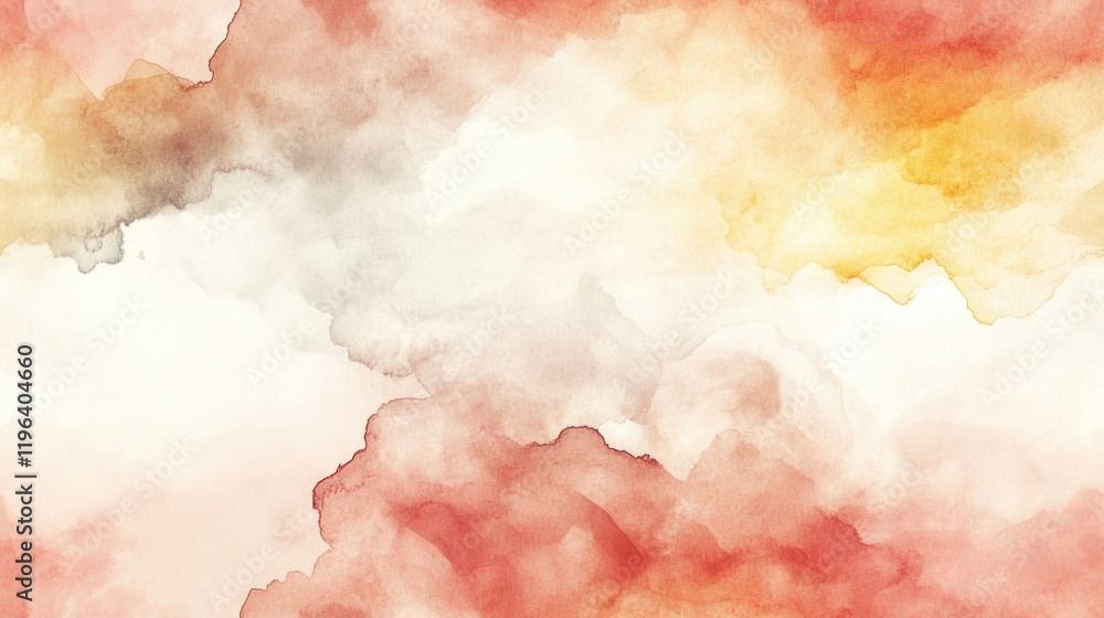 Obraz premium Dreamy Pastel Watercolors, soft abstract hues create a calming atmosphere, ideal for packaging, adding warmth with subtle beige tones.