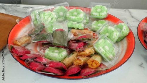 traditional Indonesian wet snack market snacks photo