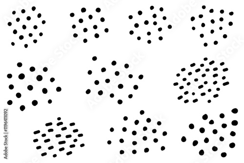 手描きのドットあしらい素材セット
Hand-drawn dot pattern material set