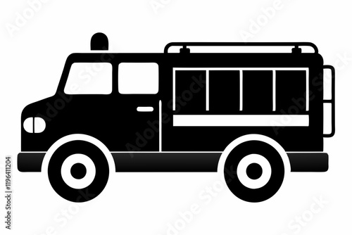 fire truck silhouette art vector