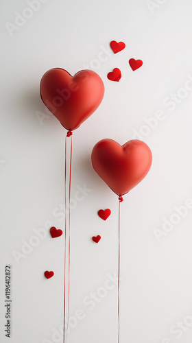 two heart shaped balloons