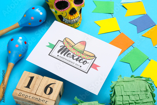 Greeting card with text MEX...