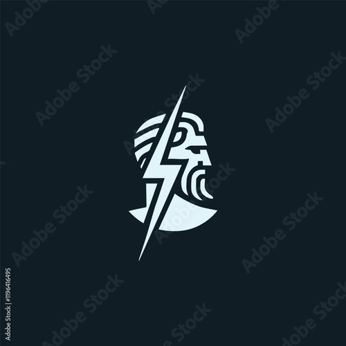 Minimalist God Zeus Logo