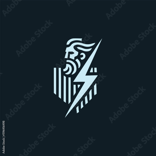 Minimalist God Zeus Logo