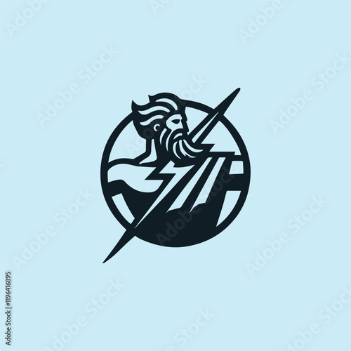 Minimalist God Zeus Logo