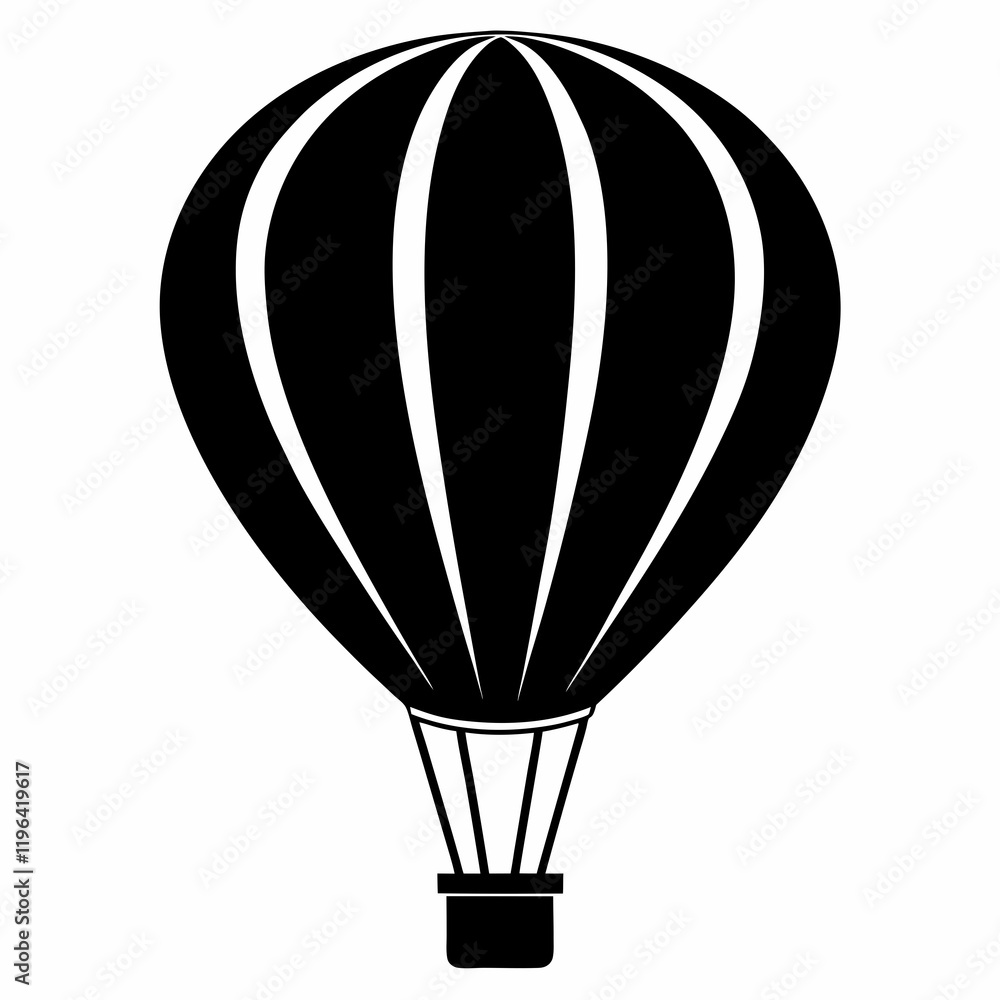 Naklejka premium Hot Air Balloon Shadows Art