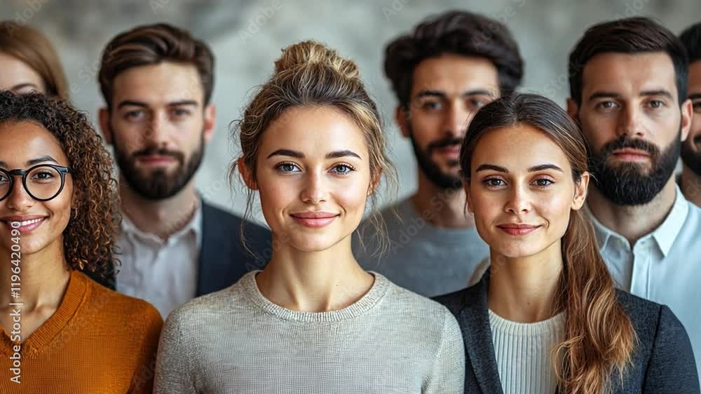 A Collective Gaze: A diverse group of individuals, each with their unique features and expressions, look directly at the camera, creating a powerful visual representation of unity and inclusivity. A Collective Gaze: A diverse group of individuals, each with their unique features and expressions, look directly at the camera, creating a powerful visual representation of unity and inclusivity.