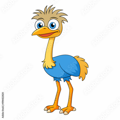 illustration of a cartoon emu