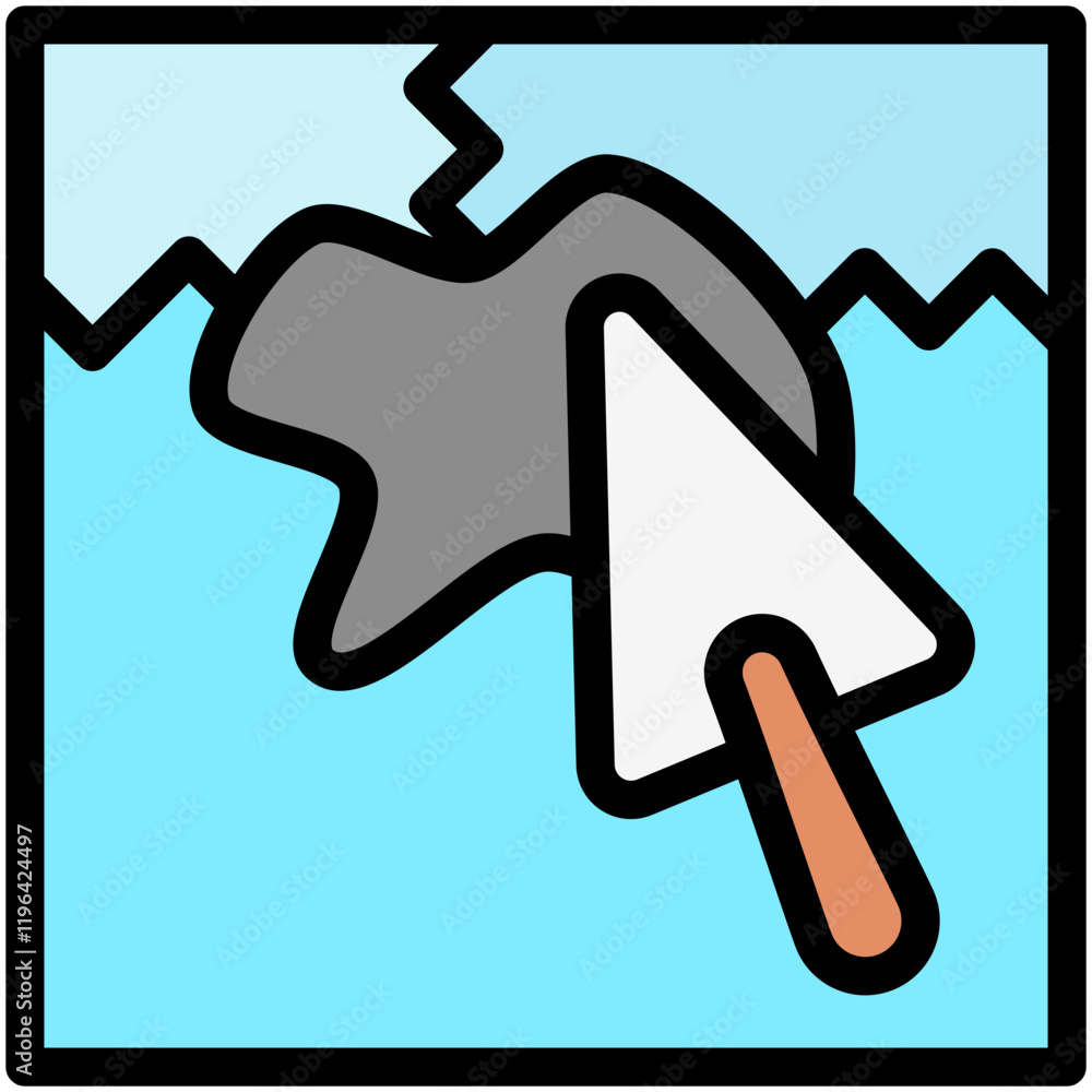 Obraz premium Patch outline color icon. use for modern concept, print, UI, UX kit, web and app development. Vector EPS 10, related to labor day, industry, worker. 