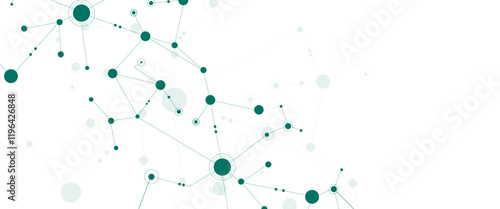 Abstract geometric connect lines and dots. global network technology concept. 