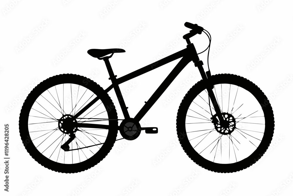 Obraz premium Minimal Mountain Bike Line Art