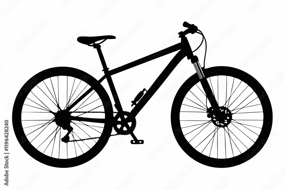 Obraz premium Minimal Mountain Bike Line Art