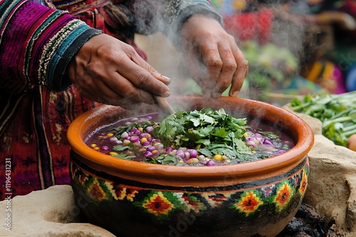 Peruvian chicha morada preparation photo