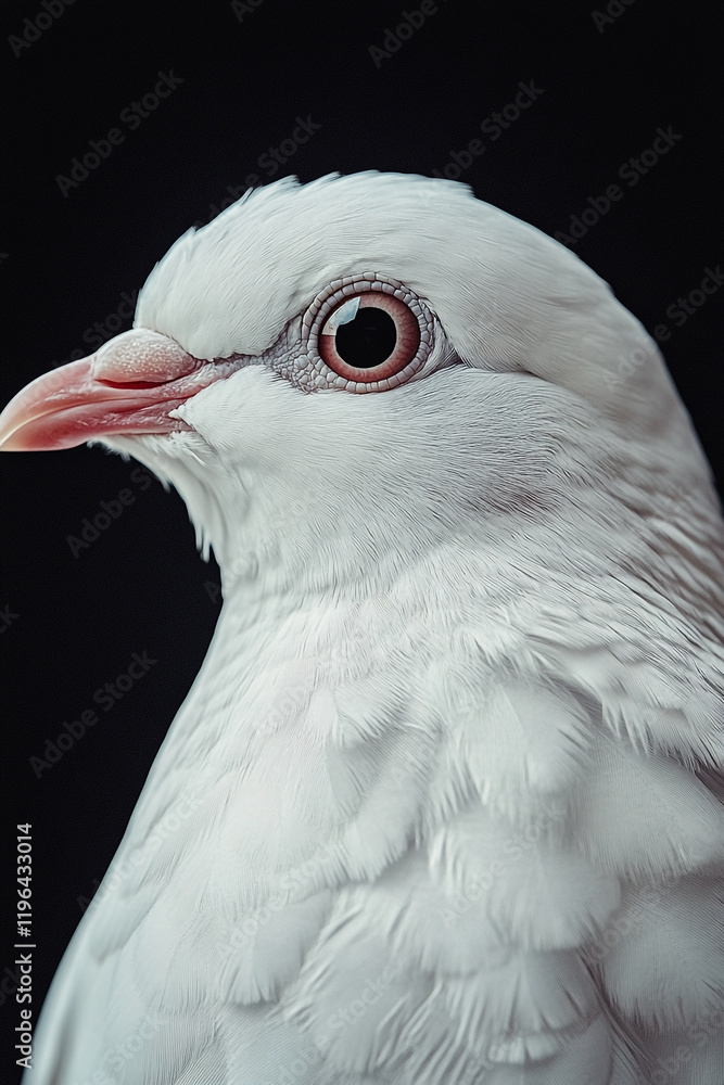 A Close Up Profile View Of A White Dove A Close Up Profile View Of A White Dove