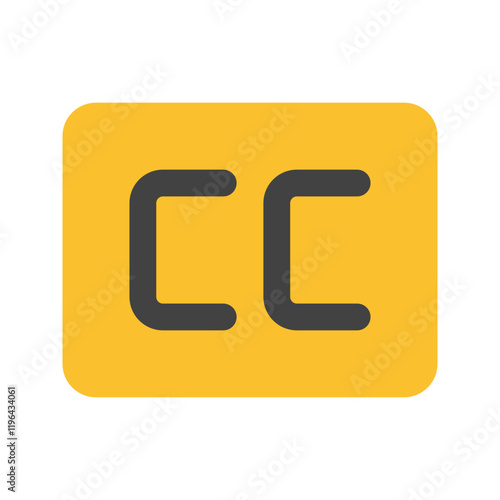 closed caption flat icon