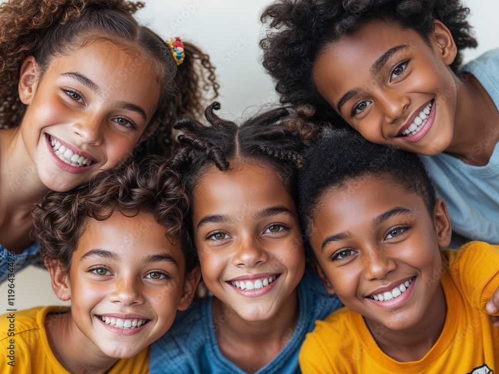 Obraz premium kids diversity photo, mixed race, different races