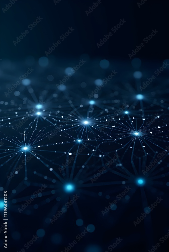 Abstract technology network with glowing nodes and lines Abstract technology network with glowing nodes and lines