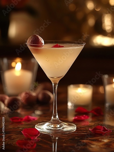 Wallpaper Mural lychee martini with rose petals chinese cocktails Torontodigital.ca