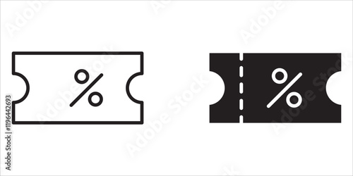 Promo Code icon set. design with white background stock illustration
