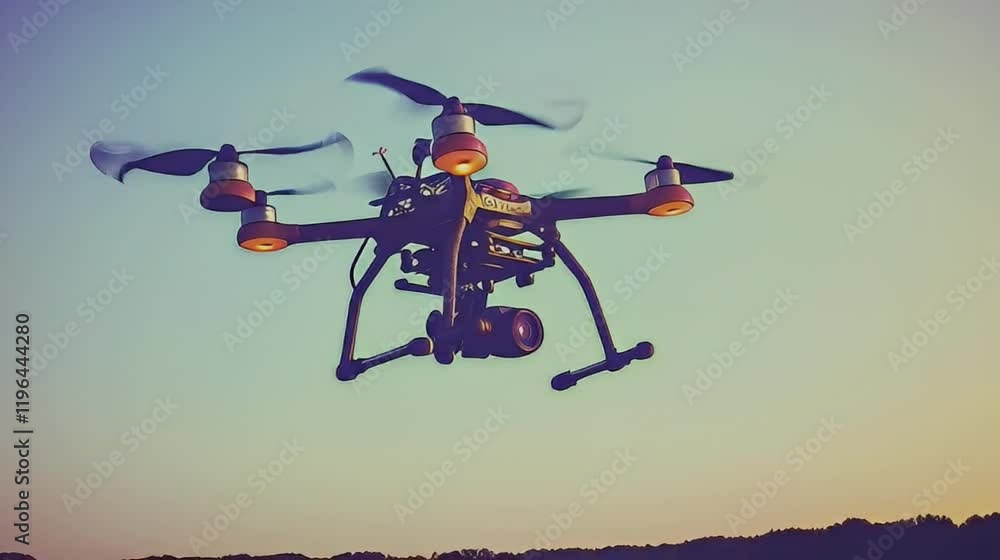 Drone aerial photography sunset flight Drone aerial photography sunset flight