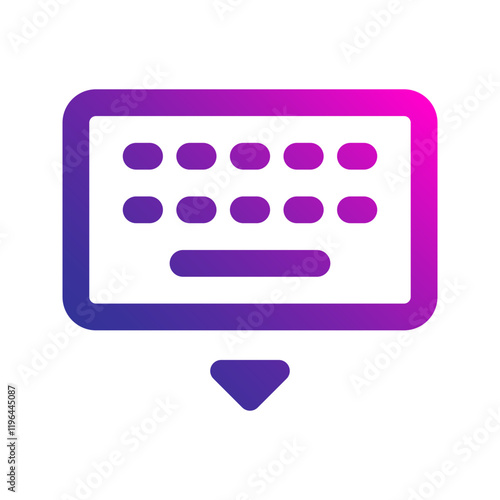 hide keyboard gradient icon