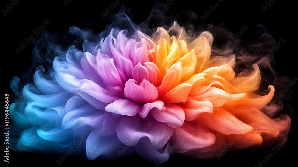 Colorful Smoke Flower Abstract Art Design Colorful Smoke Flower Abstract Art Design