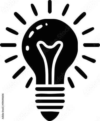 Light Bulb Icon Ideal for Ideas and Innovation Illustrations