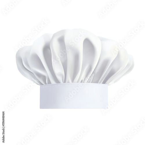 Classic chef headwear illustration on a white transparent PNG background photo