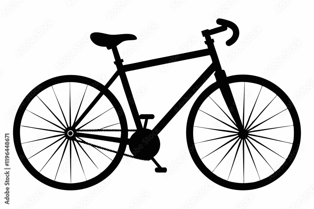 Obraz premium Minimalist Bicycle Vector Line Art