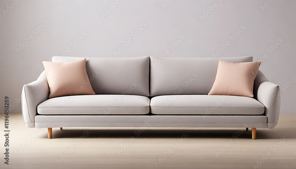 Obraz premium Stylish Dark Gray Sofa with Classic Design.