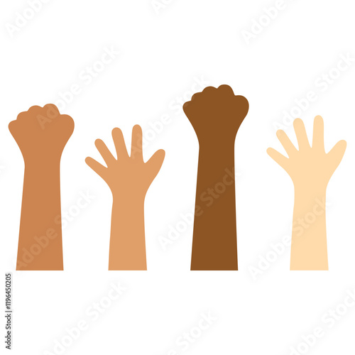 Raised Hand STop Racism