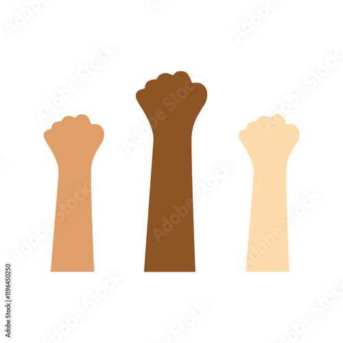 Raised Hand STop Racism