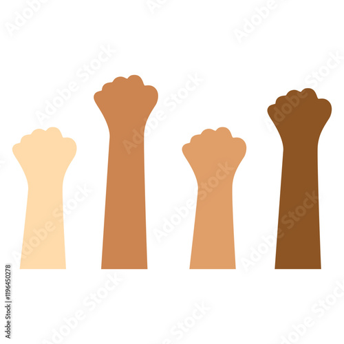 Raised Hand STop Racism