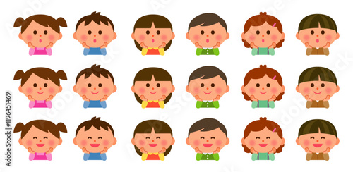 ほおづえをつく子供