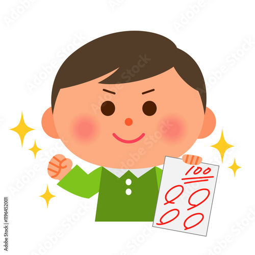 100点をとった子供