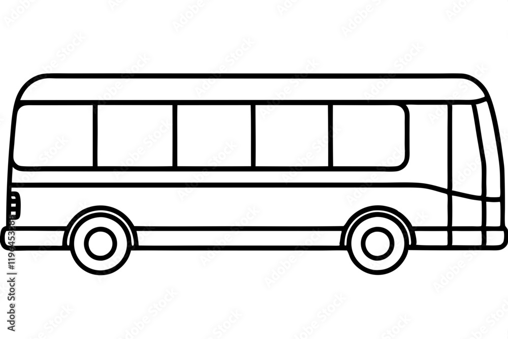 Minimalist Bus Line Art Minimalist Bus Line Art