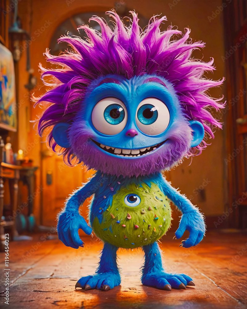 super cute monster Happy Halloween scary funny spooky