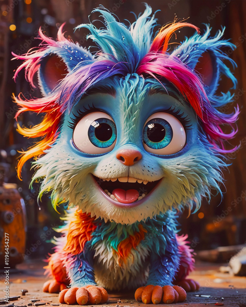 super cute monster Happy Halloween scary funny spooky