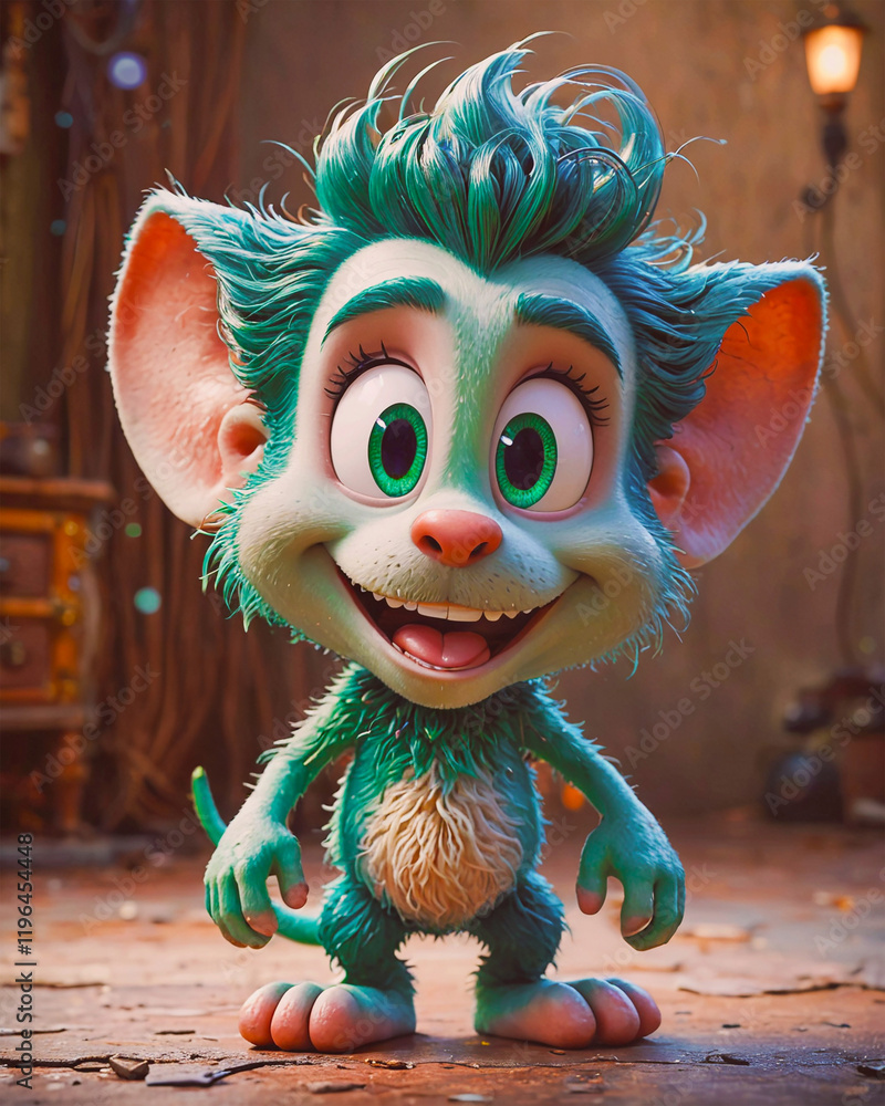 super cute monster Happy Halloween scary funny spooky
