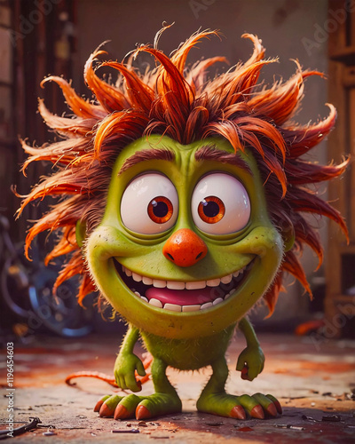 super cute monster Happy Halloween scary funny spooky